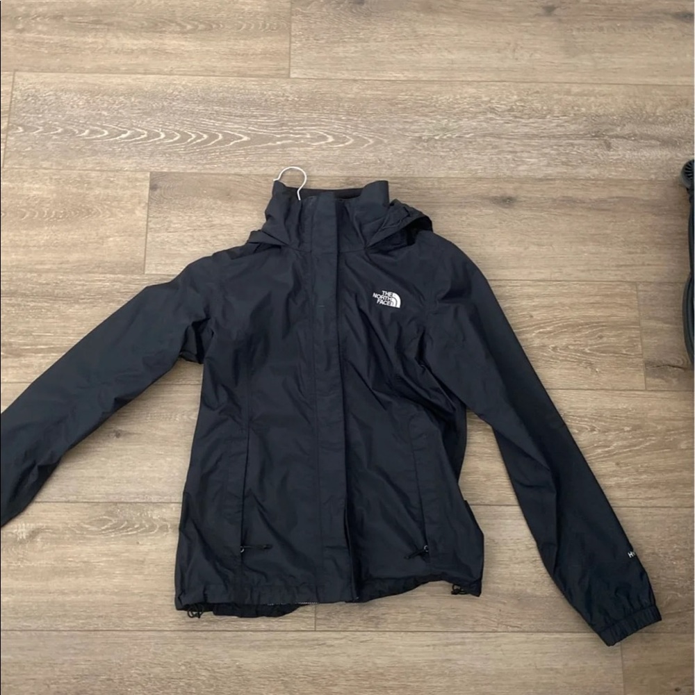 North face black windbreaker
